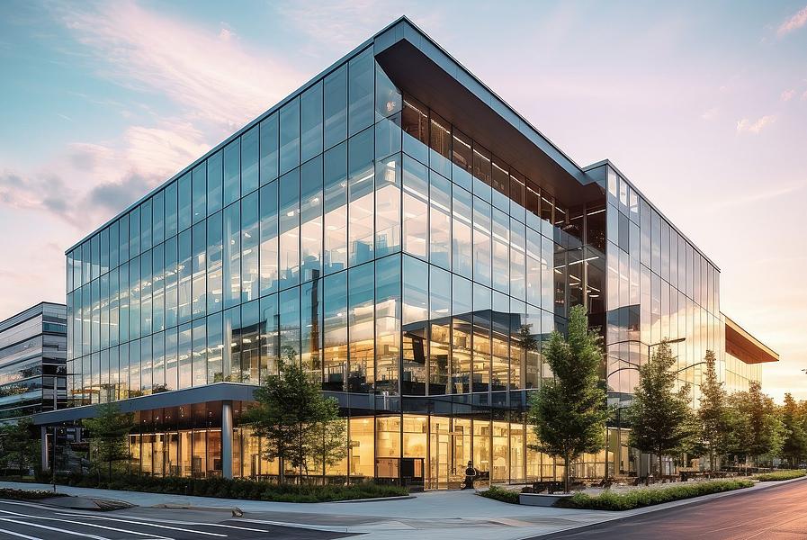 Immeuble de bureaux en verre